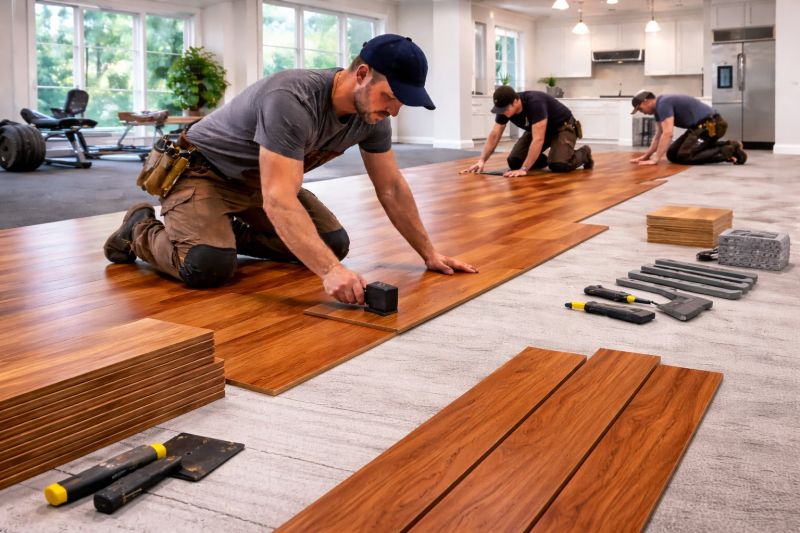 Cherry Floor Installation in Essex County, MA