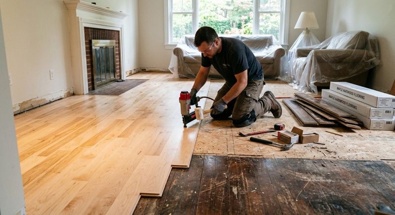 Maple Flooring Installation in Winchester, MA