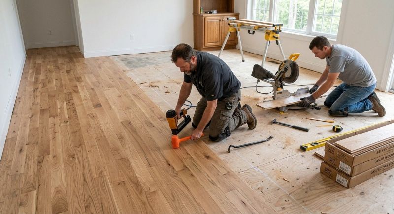 Oak Floor Installation in Canton, MA