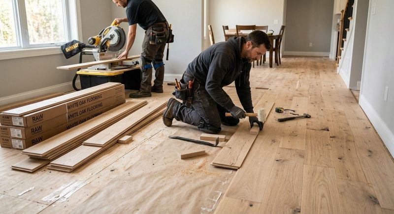 Oak Floor Installation in Charlestown, MA