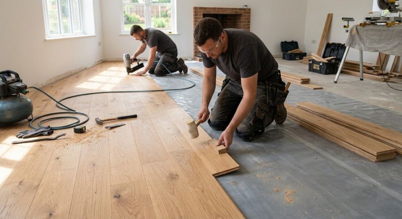 Oak Floor Installation in Concord, MA