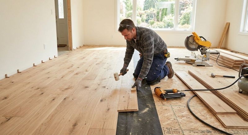 Oak Floor Installation in Jamaica Plain, MA