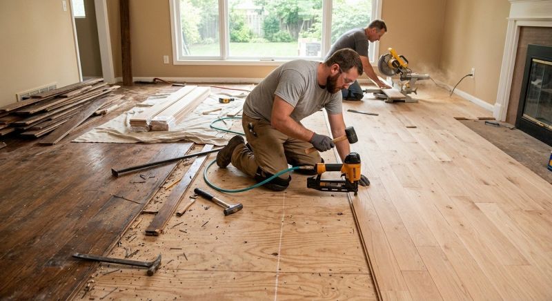 Oak Floor Installation in Marlborough, MA