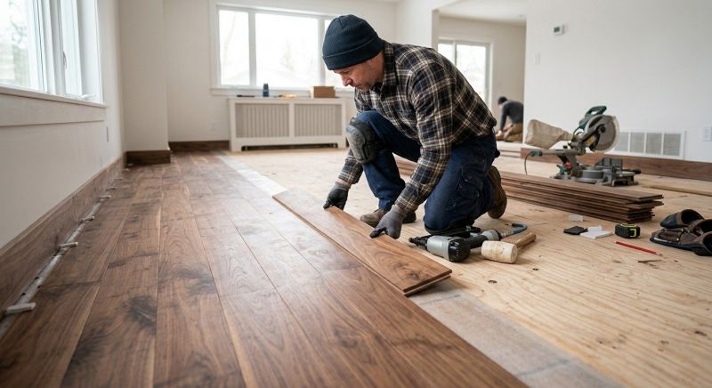 Walnut Flooring Installation in Boston, MA