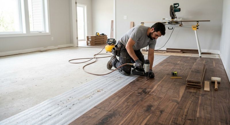 Walnut Flooring Installation in Boston, MA