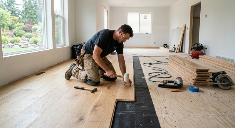 White Oak Floor Installation in Boston, MA