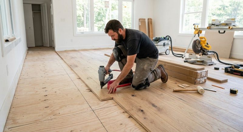 White Oak Floor Installation in Boston, MA