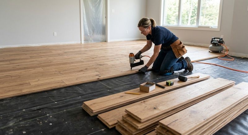 Wide Plank Floor Installation in Boston, MA